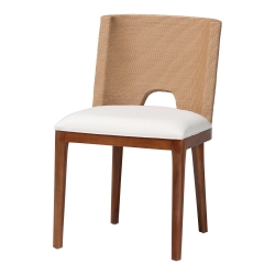 bali & pari Norely Dining Chair with Woven Seagrass Back